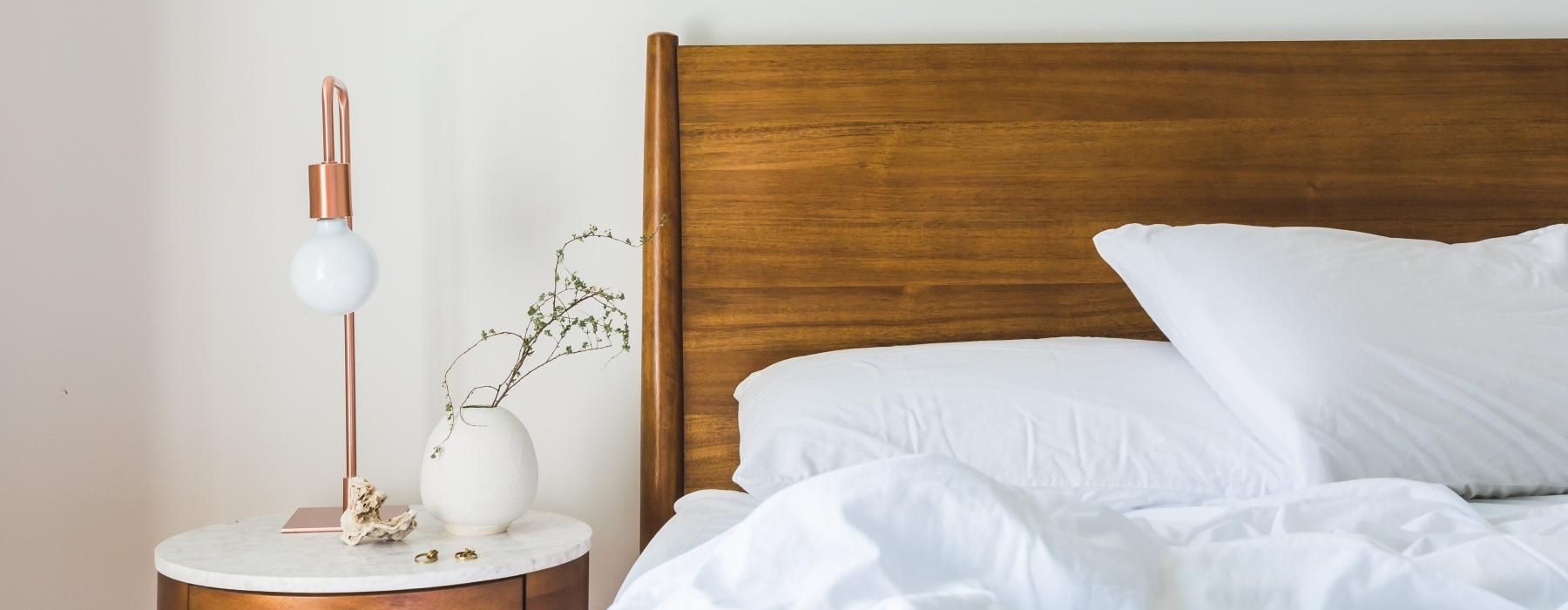 night stand next to bed