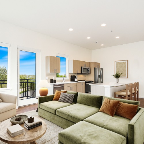 Generous living spaces with beautiful natural lighting